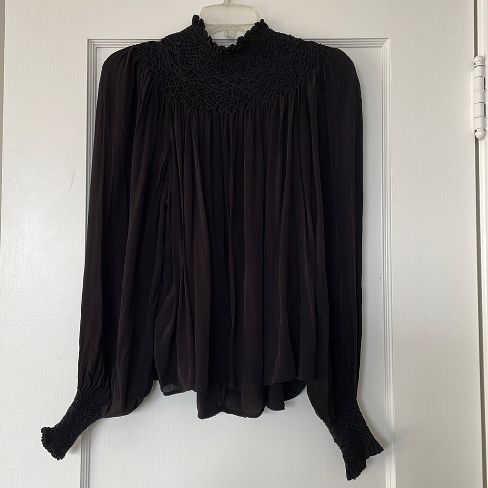 Mango black blouse